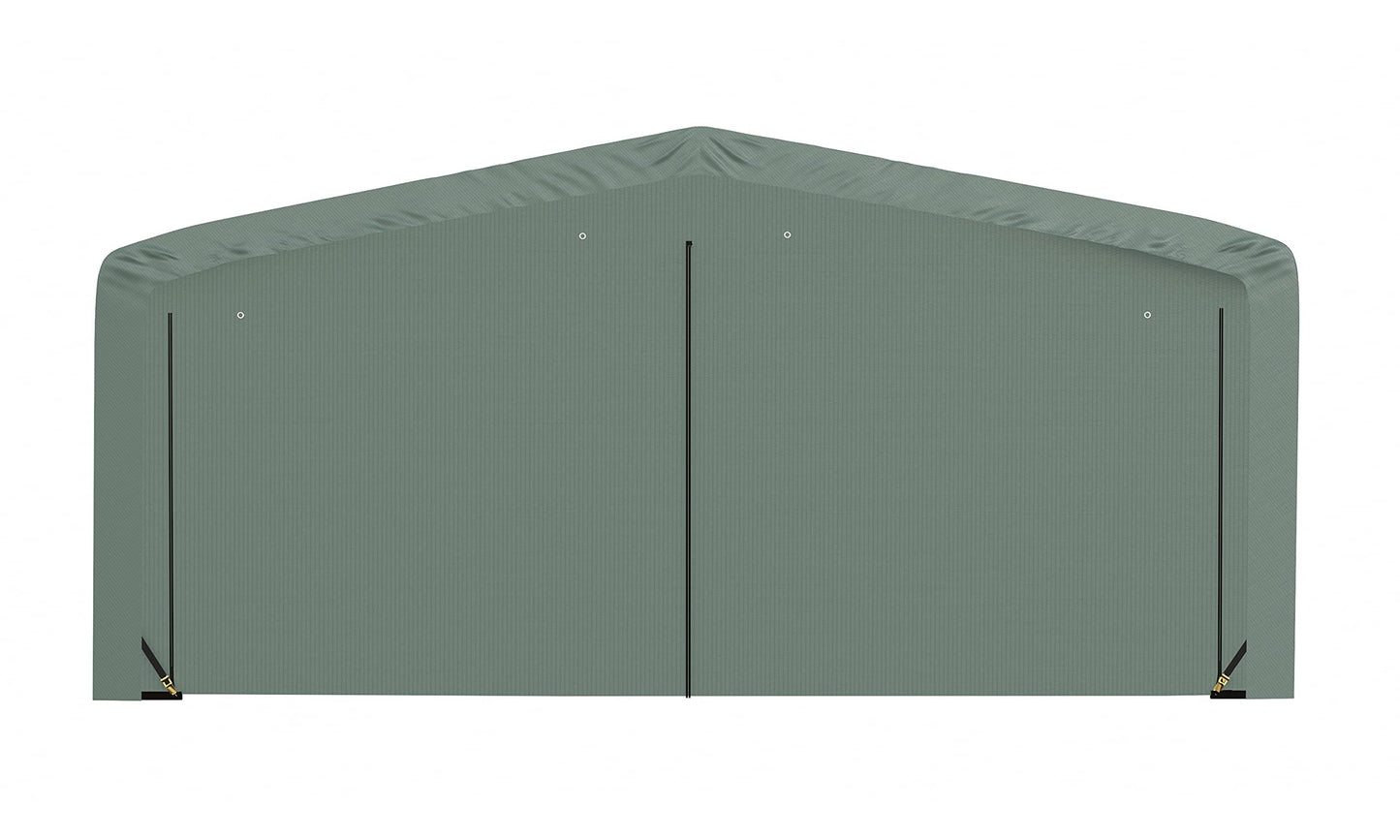 ShelterLogic ShelterTube Abri de garage et de stockage, 20' x 27' x 10', cadre en acier robuste, boîtier résistant au vent et à la neige, vert 20' x 27' x 10'