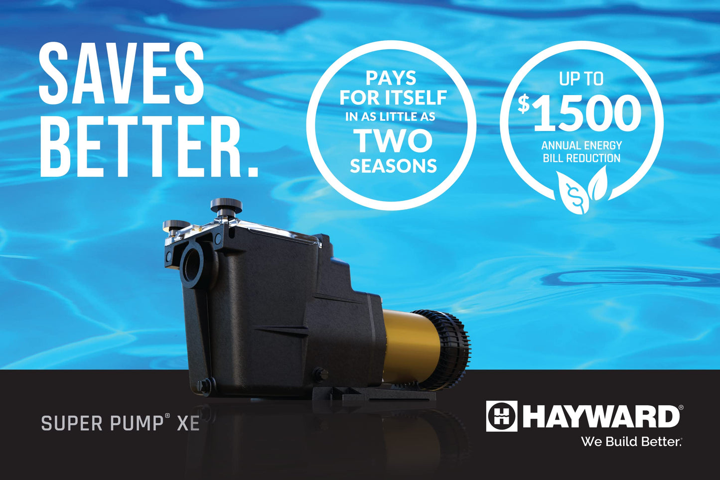 Hayward W3SP2610X15XE Super Pump XE Pompe de piscine ultra-haute efficacité 1,65 THP, 230/115 V 1,65 HP à plusieurs vitesses