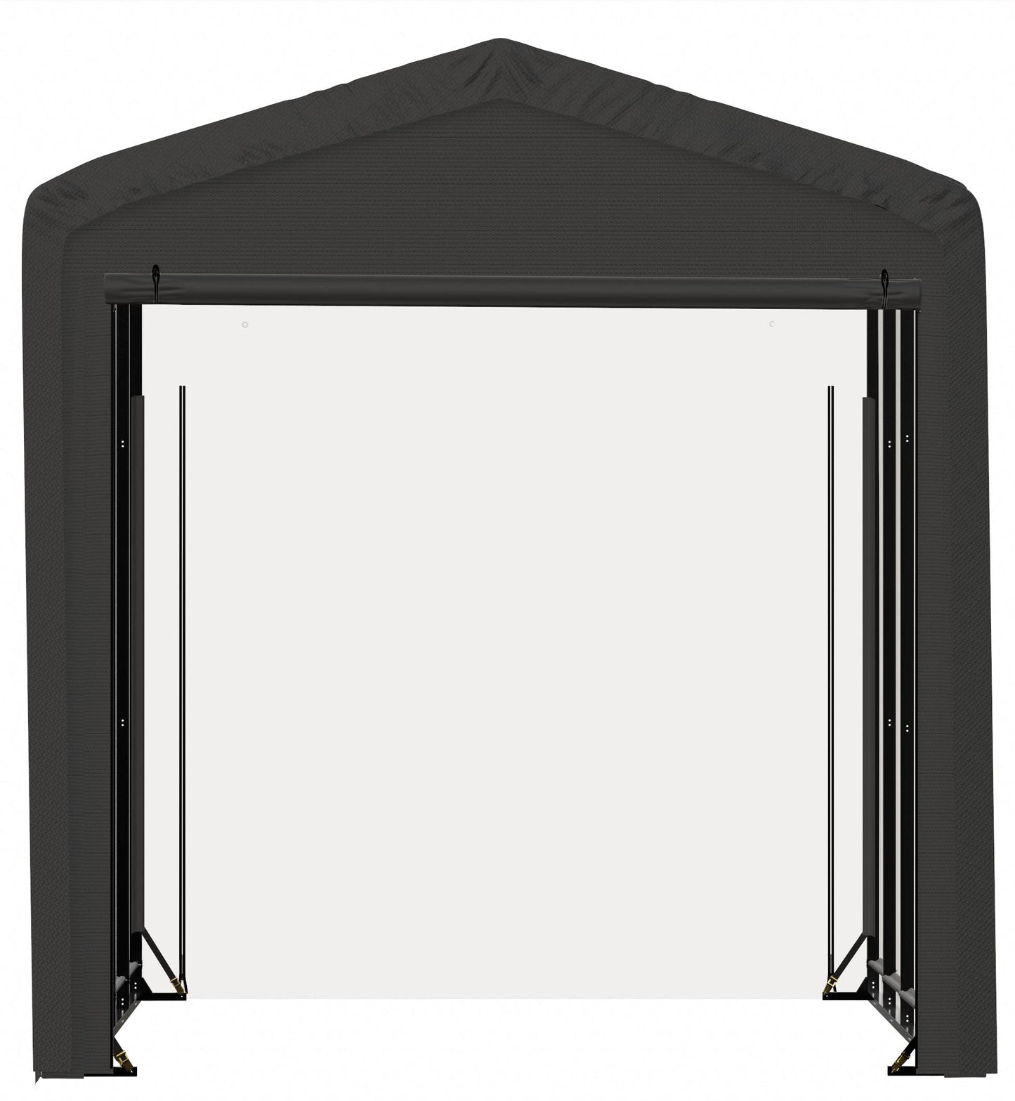 ShelterLogic ShelterTube Abri de garage et de rangement, 14' x 18' x 16', cadre en acier robuste, boîtier résistant au vent et à la neige, gris 14' x 18' x 16'