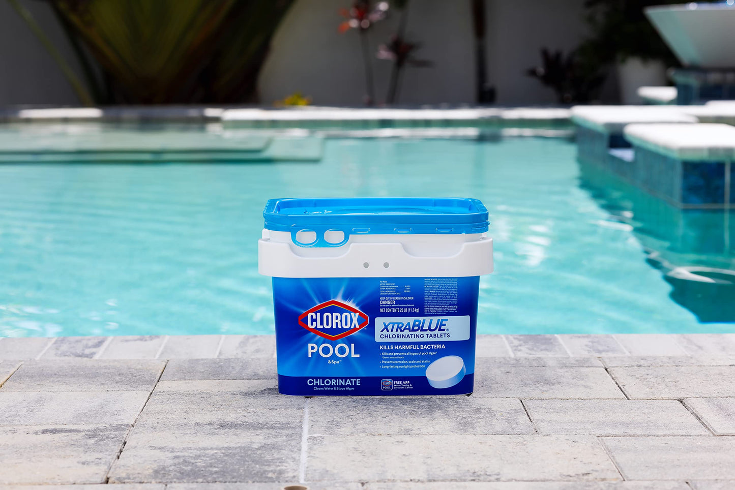 Clorox Pool&Spa XtraBlue 3" Long Lasting Chlorinating Tablets 25 lb