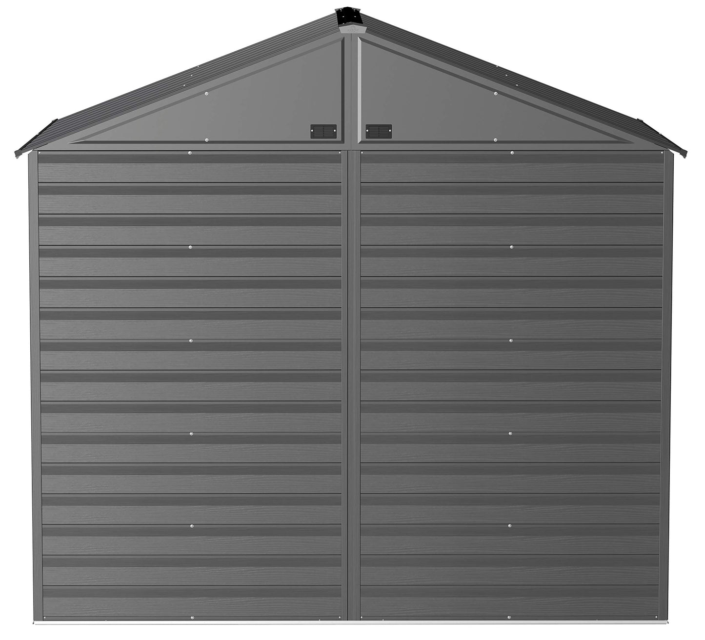 Arrow Shed Select Hangar de rangement extérieur verrouillable en acier, 8' x 6', charbon de bois