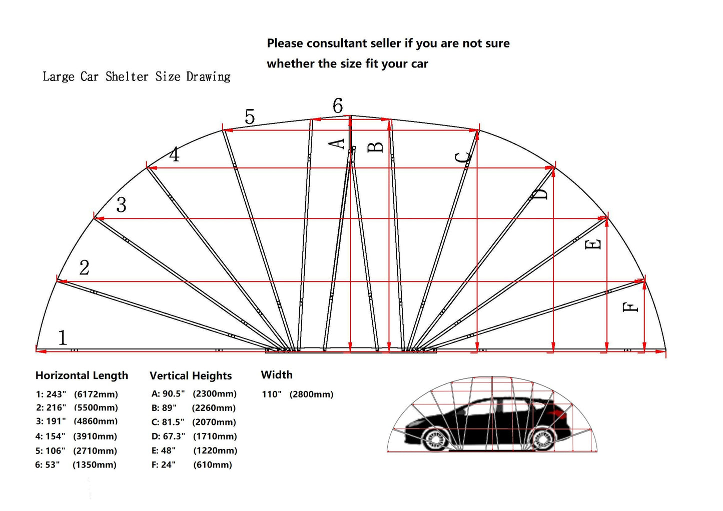 Ikuby All Weather Proof Carport, Car Shelter, Car Canopy, Car Garage, Car shed, Car House, Car Park, Foldable, Retractable, Lockable, Durable Shelter Large Gray