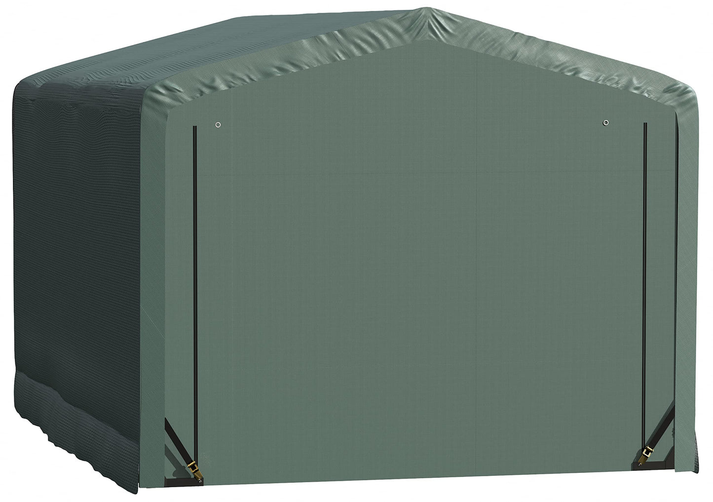 ShelterLogic ShelterTube Abri de garage et de stockage, 10' x 14' x 8', cadre en acier robuste, boîtier résistant au vent et à la neige, vert 10' x 14' x 8'