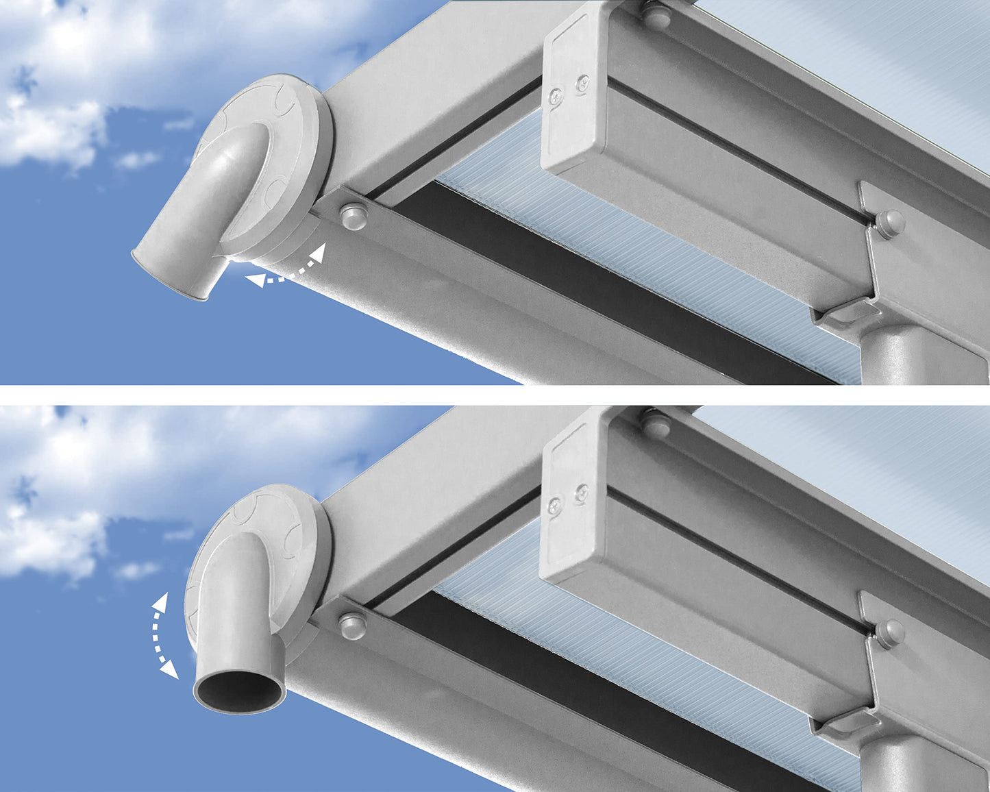 Palram - Housse de patio/porte Canopia Sierra 8' x 8' - Blanc