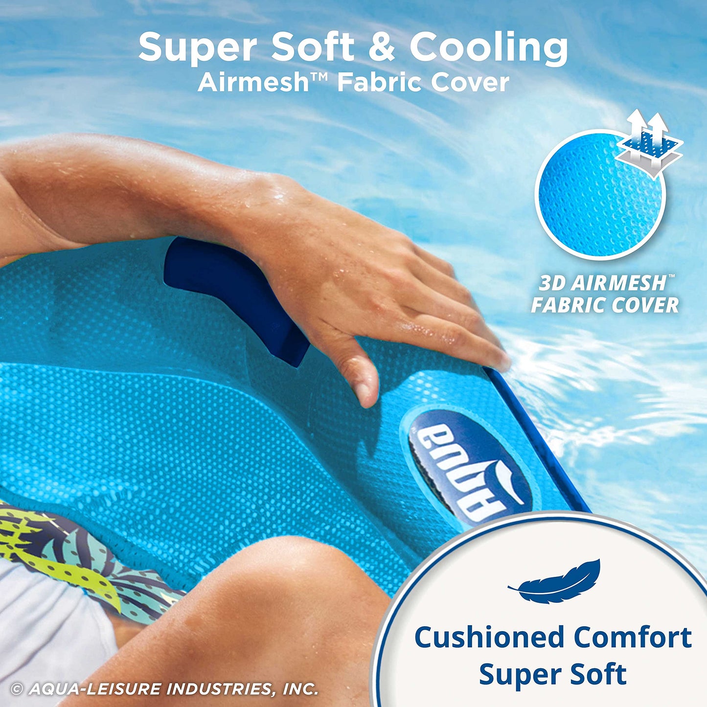 Aqua Pool Chair Float for Adults – Zero Gravity Pool Floats – Multiple Colors/Shapes/Styles – for Adults and Kids Floating Hex Pool Chair Blue Fern