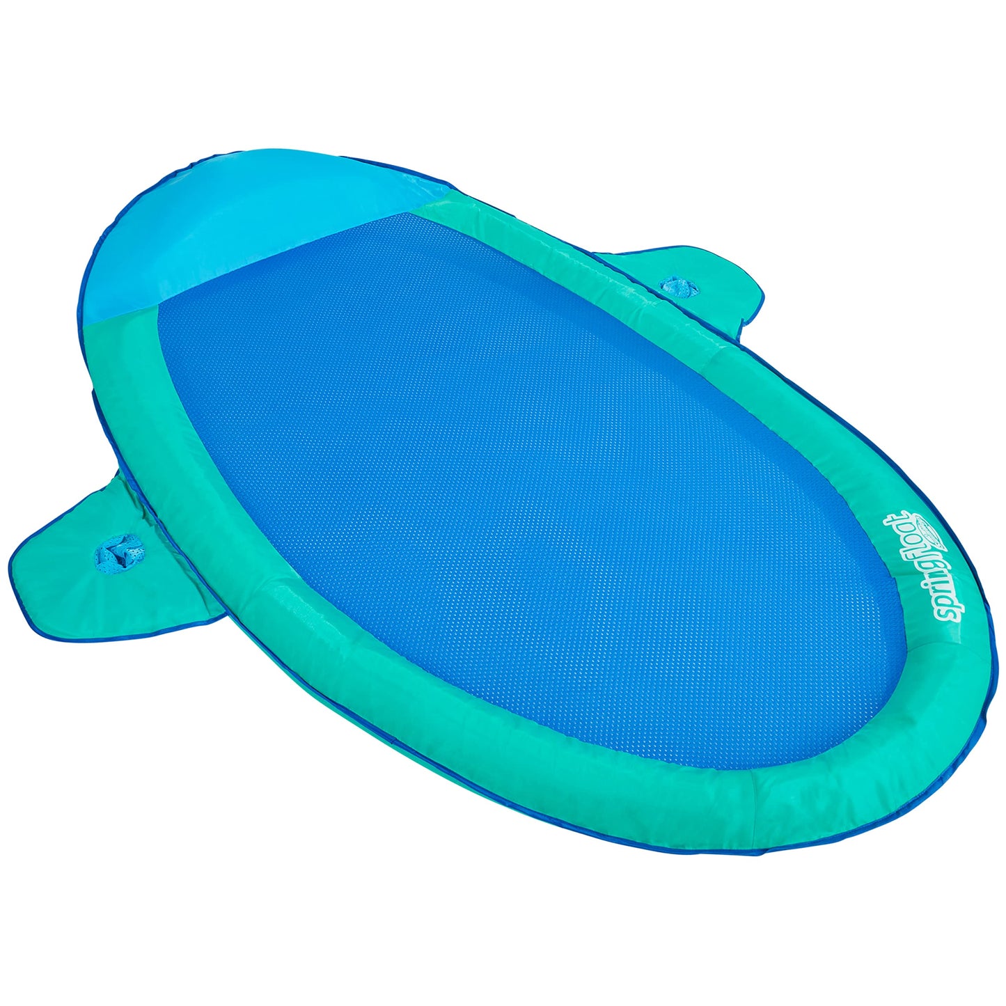 SwimWays Spring Float SunCatcher Pool Lounge Chair with Hyper-Flate Valve, Aqua
