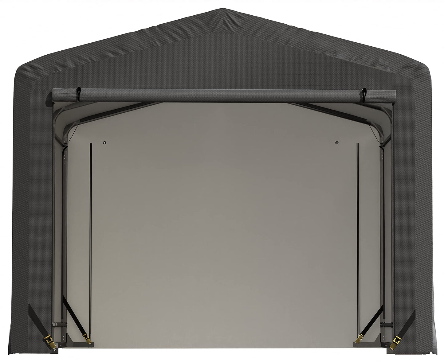 ShelterLogic ShelterTube Garage & Storage Shelter, 10' x 14' x 8' Heavy-Duty Steel Frame Wind and Snow-Load Rated Enclosure, Gray 10' x 14' x 8'