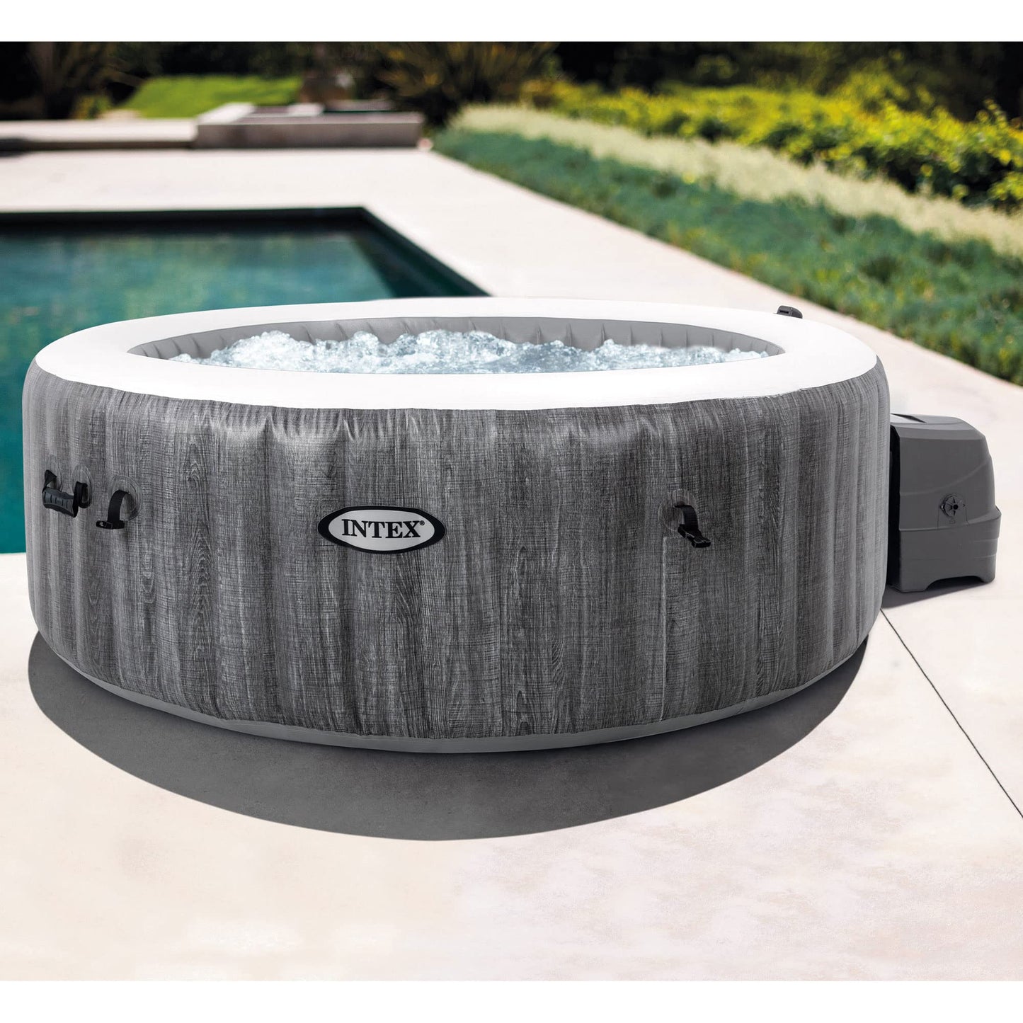 PureSpa™ Greywood Deluxe Inflatable Hot Tub Set - 6 Person