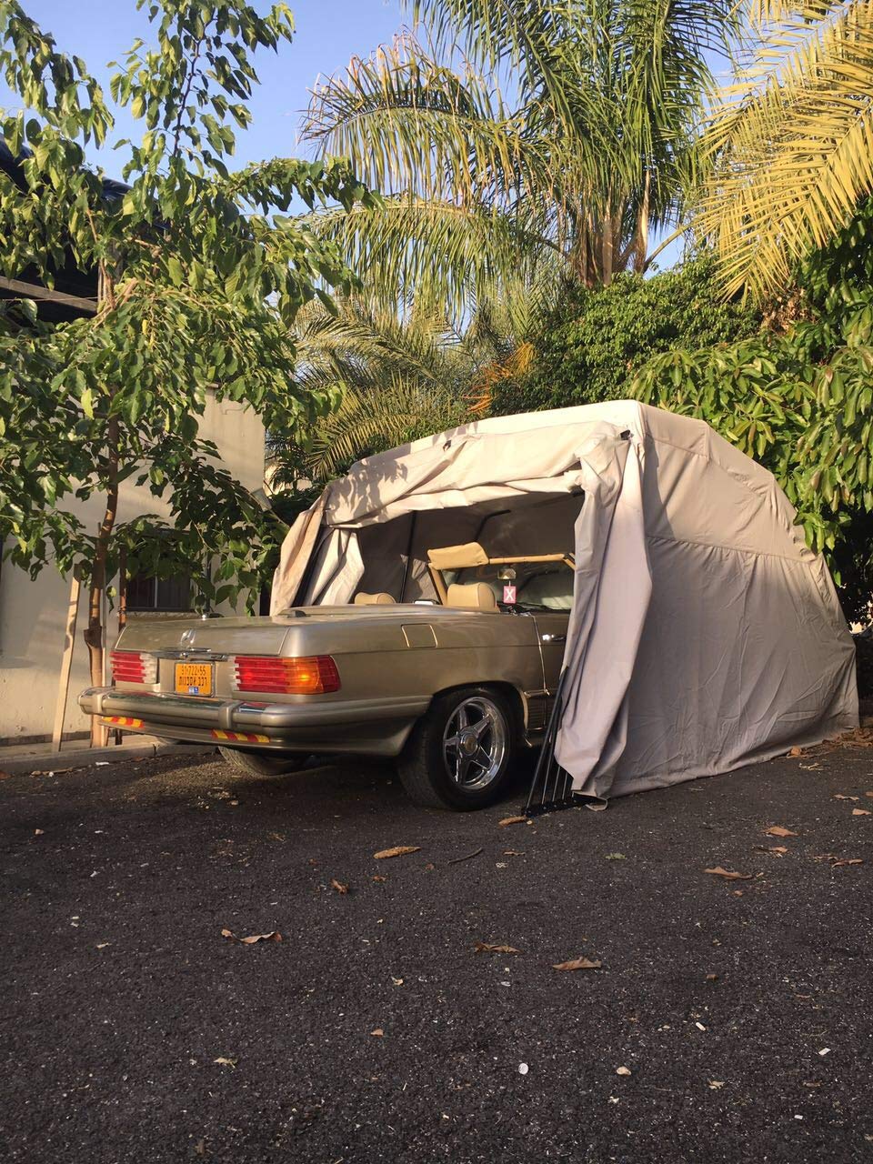 Ikuby Medium Carport, Car Shelter, Car Canopy, Car Garage, Car shed, Car House, Car Park, Foldable, Retractable, Lockable, Durable Shelter Small Gray