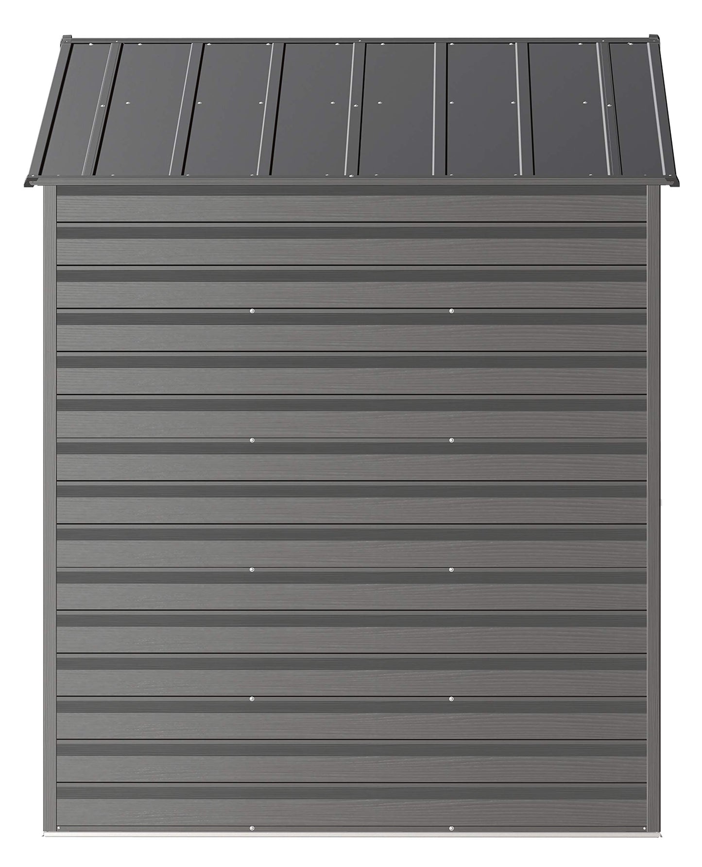 Arrow Shed Select Hangar de rangement extérieur verrouillable en acier, 8' x 6', charbon de bois