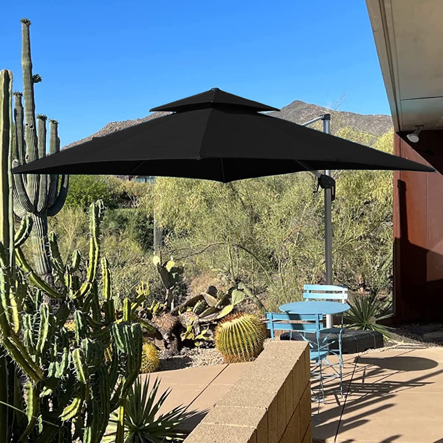 Patio Umbrella Outdoor Square 10ft Black