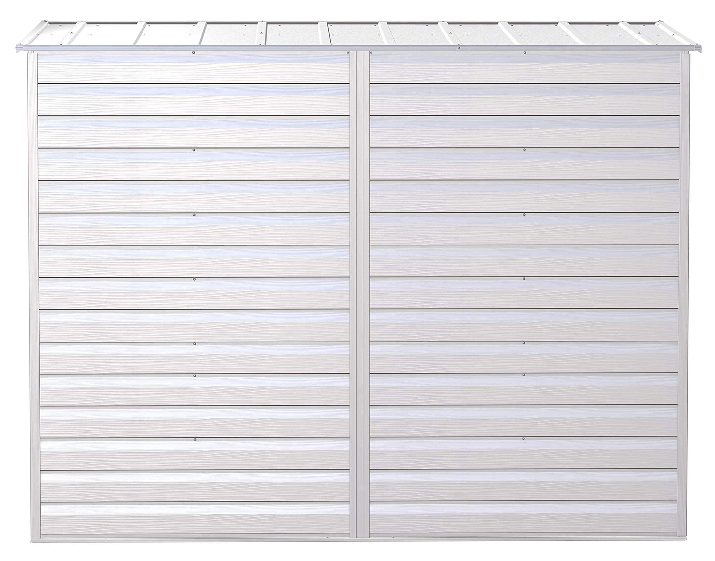 Arrow Shed Select 8' x 4' Outdoor Lockable Steel Storage Shed Building, Flute Grey