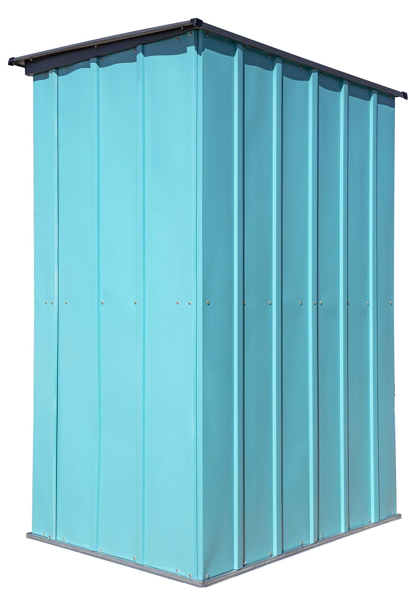 Spacemaker Kit d'extérieur compact en métal pour cour, terrasse et abri de jardin 4' x 3', bleu sarcelle et anthracite