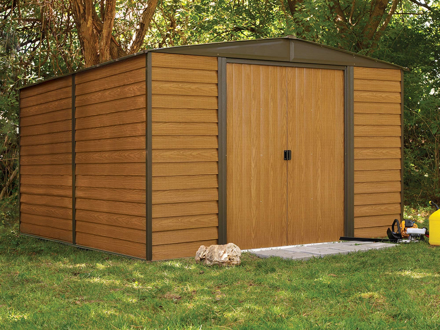 Arrow Shed WR1012 Woodridge EG Pieds en acier Hangar de rangement, 10 pi x 12 pi