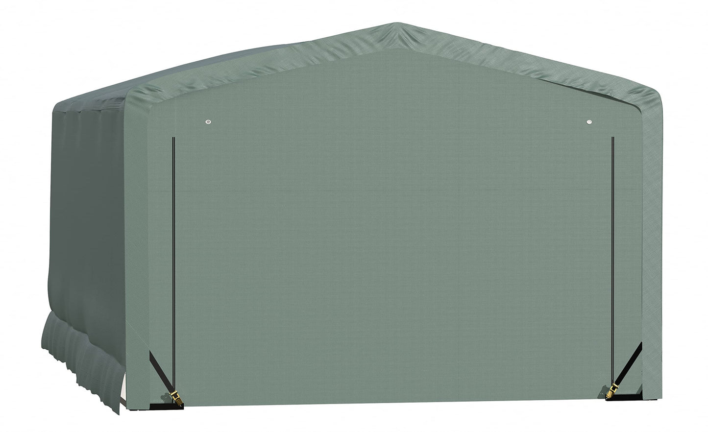 ShelterLogic ShelterTube Abri de garage et de stockage, 12' x 18' x 8', cadre en acier robuste, boîtier résistant au vent et à la neige, vert 12' x 18' x 8'
