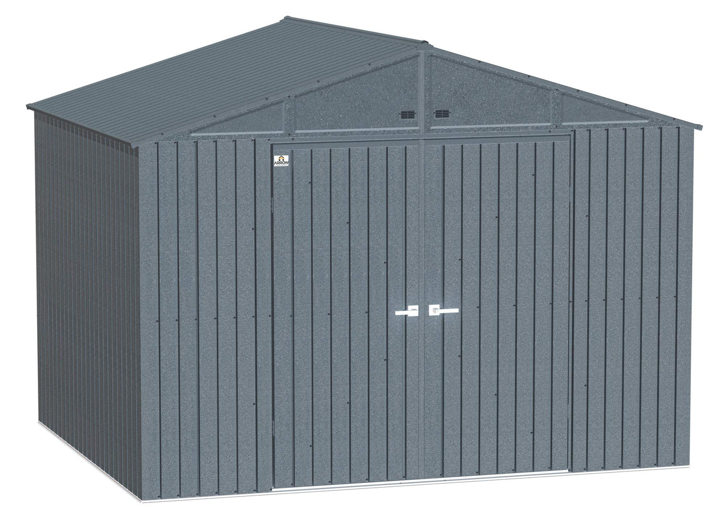 Arrow Shed Elite Hangar de rangement extérieur verrouillable en acier, 10' x 8', Anthracite