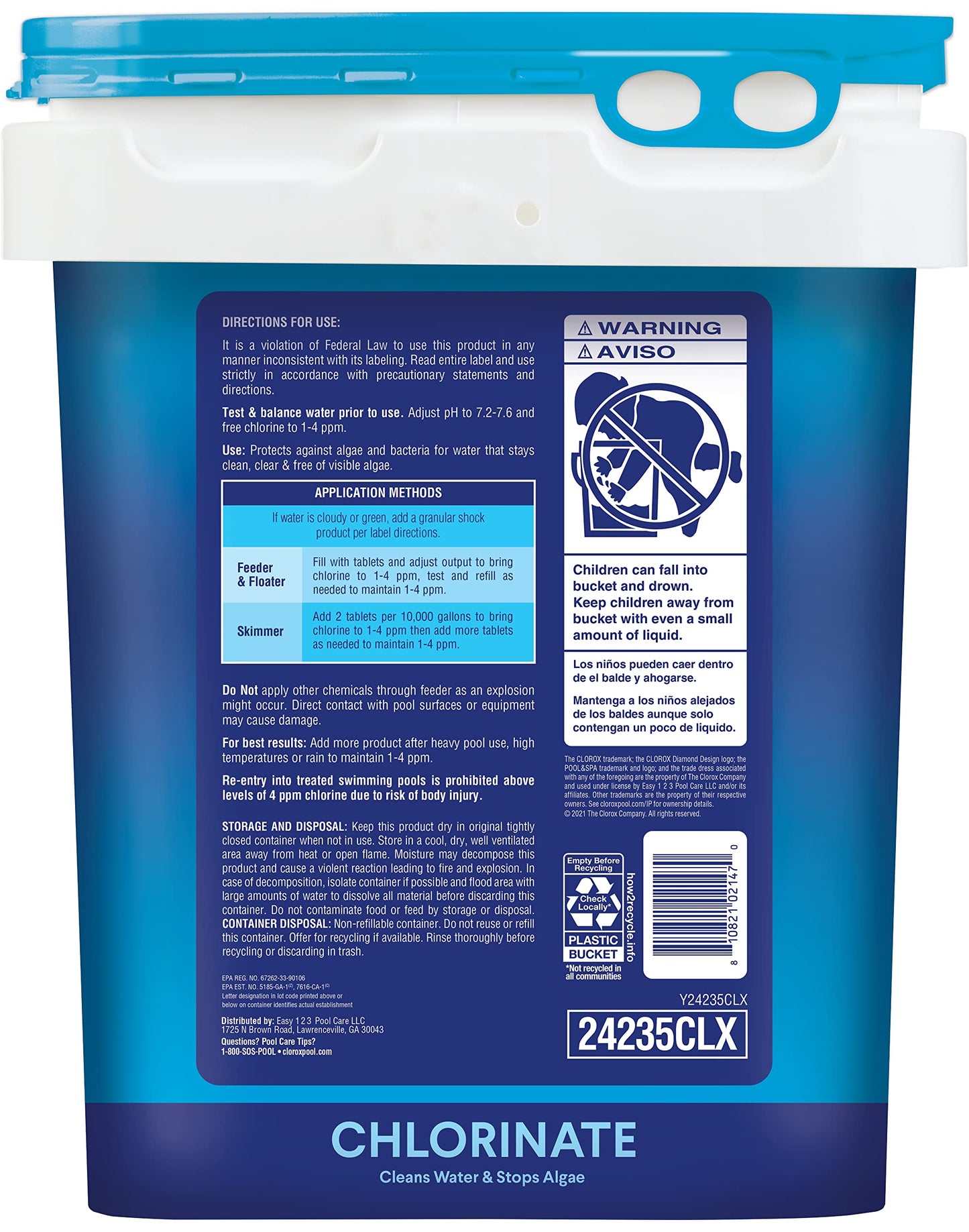Clorox Pool&Spa XtraBlue 3" Long Lasting Chlorinating Tablets 35 lb