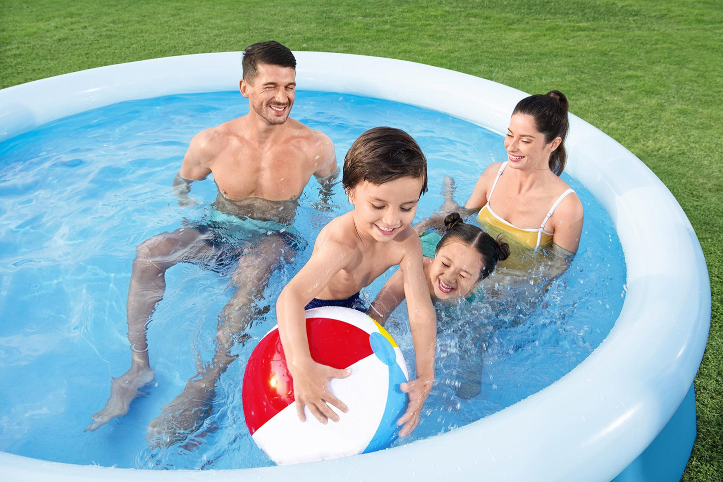 Bestway Fast Set Round Inflatable Pool, Top Ring Blow Up Pool, 10' x 26"