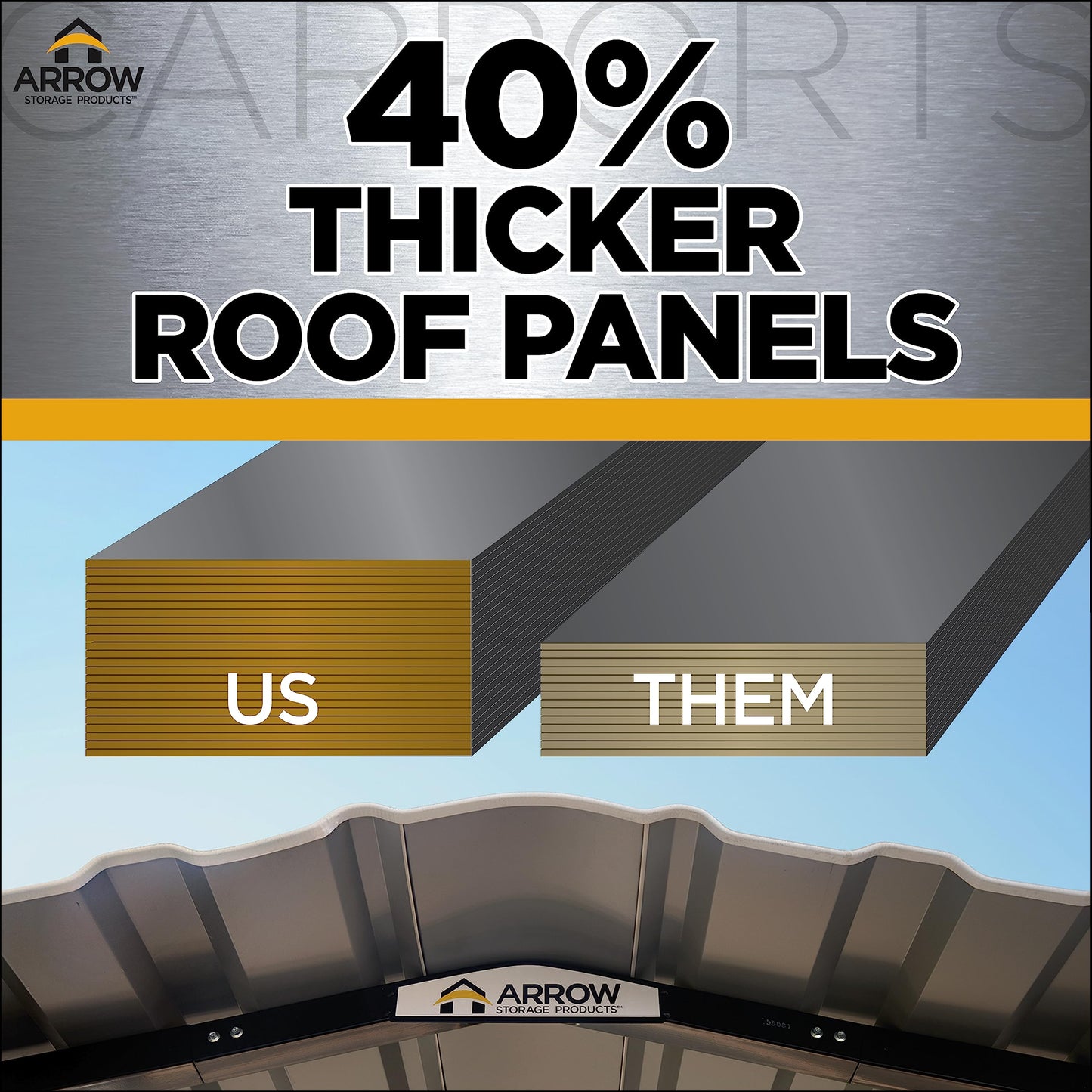 Arrow Carport, 10 ft. x 20 ft. x 9 ft. Charcoal 10' x 20' x 9'