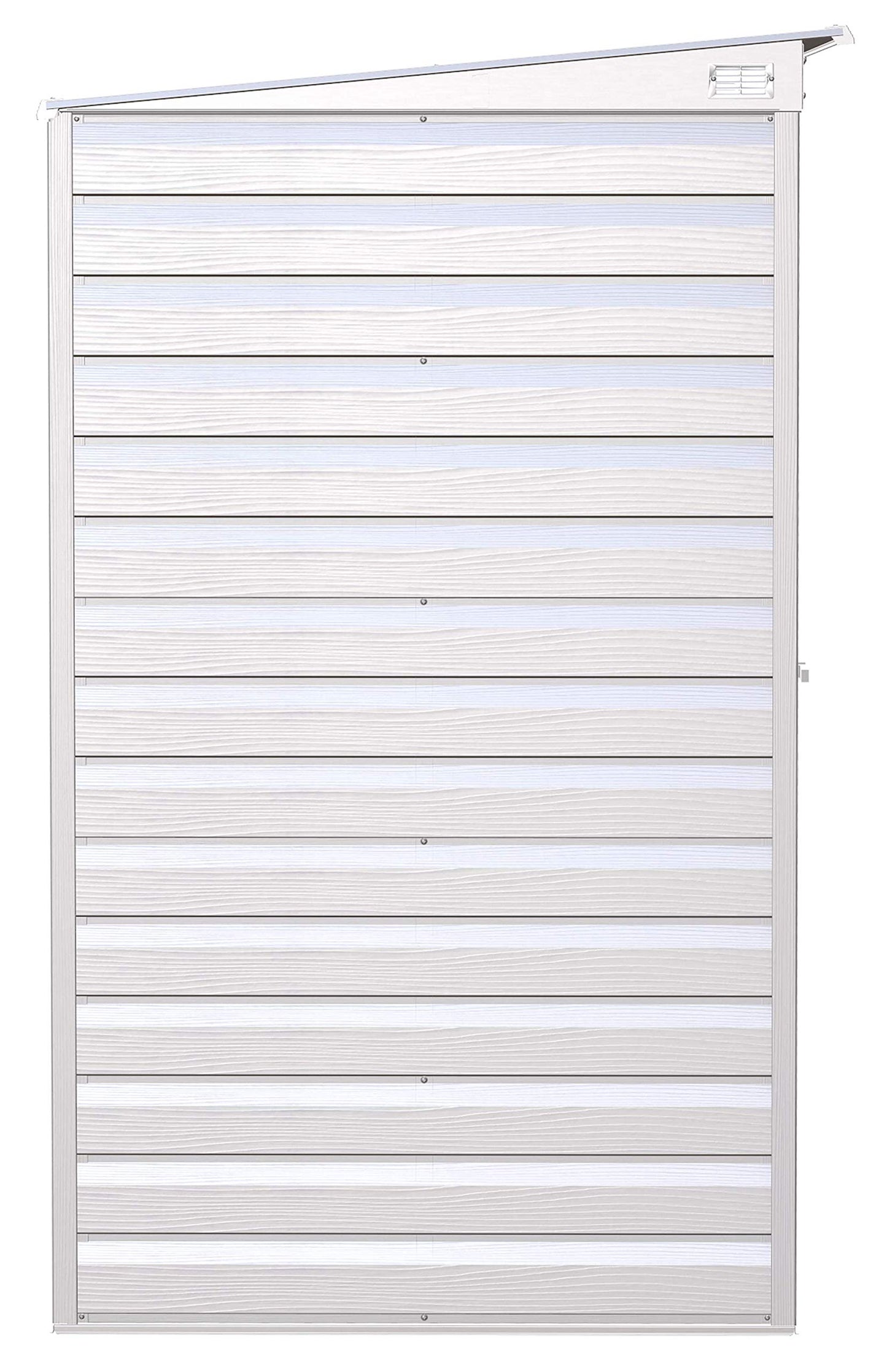Arrow Shed Select 8' x 4' Outdoor Lockable Steel Storage Shed Building, Flute Grey