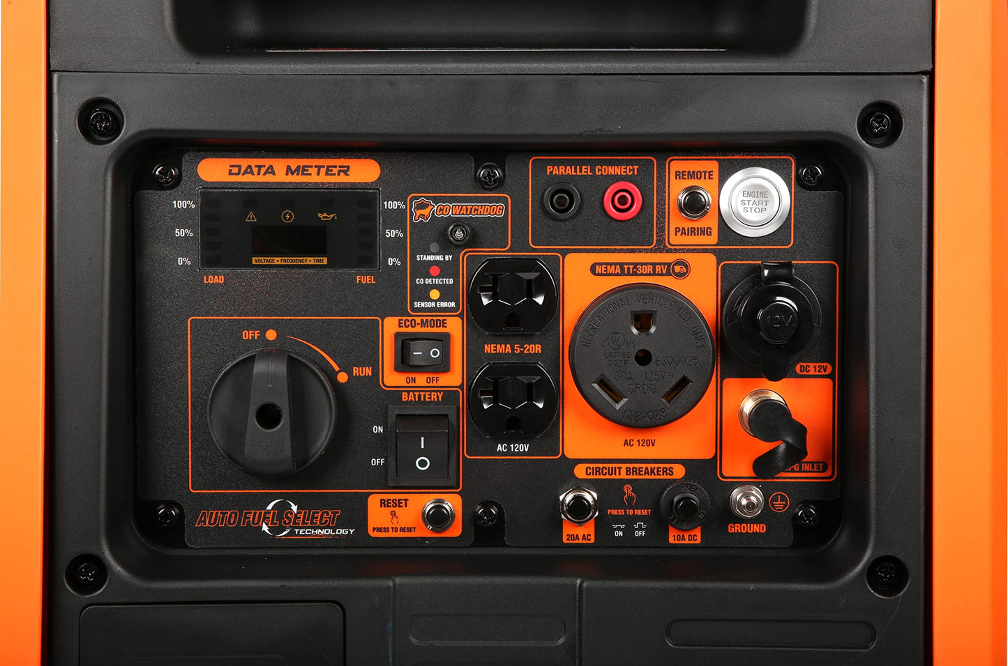 WEN DF452iX Super Quiet 4500-Watt Remote Electric Start Dual Fuel RV-Ready Portable Inverter Generator