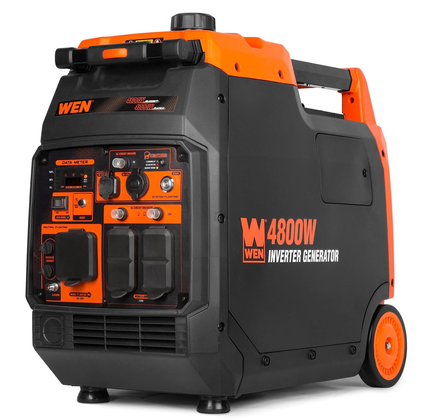WEN 4800-Watt CO Sensor Portable Inverter Generator with Electric Start