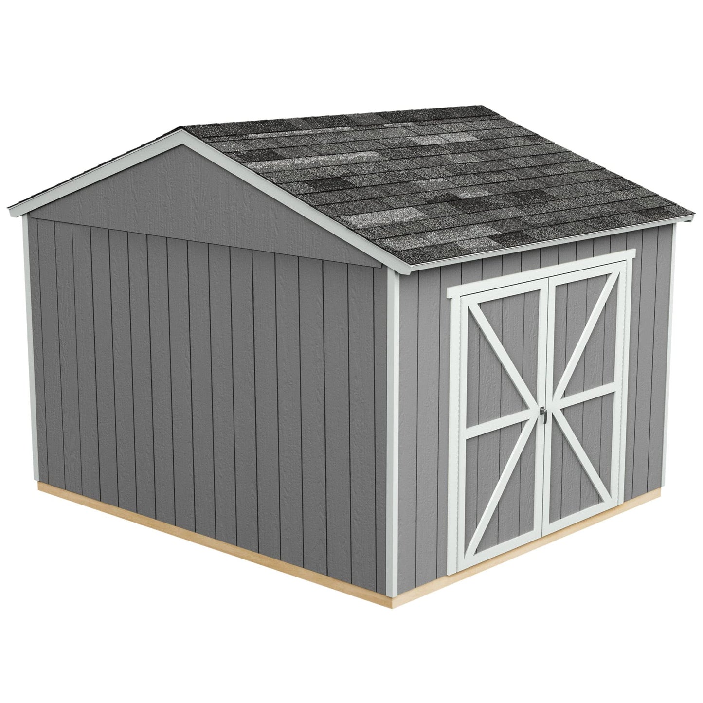 Handy Home Products Astoria Abri de rangement en bois à faire soi-même 12 x 12 cm Marron sans sol