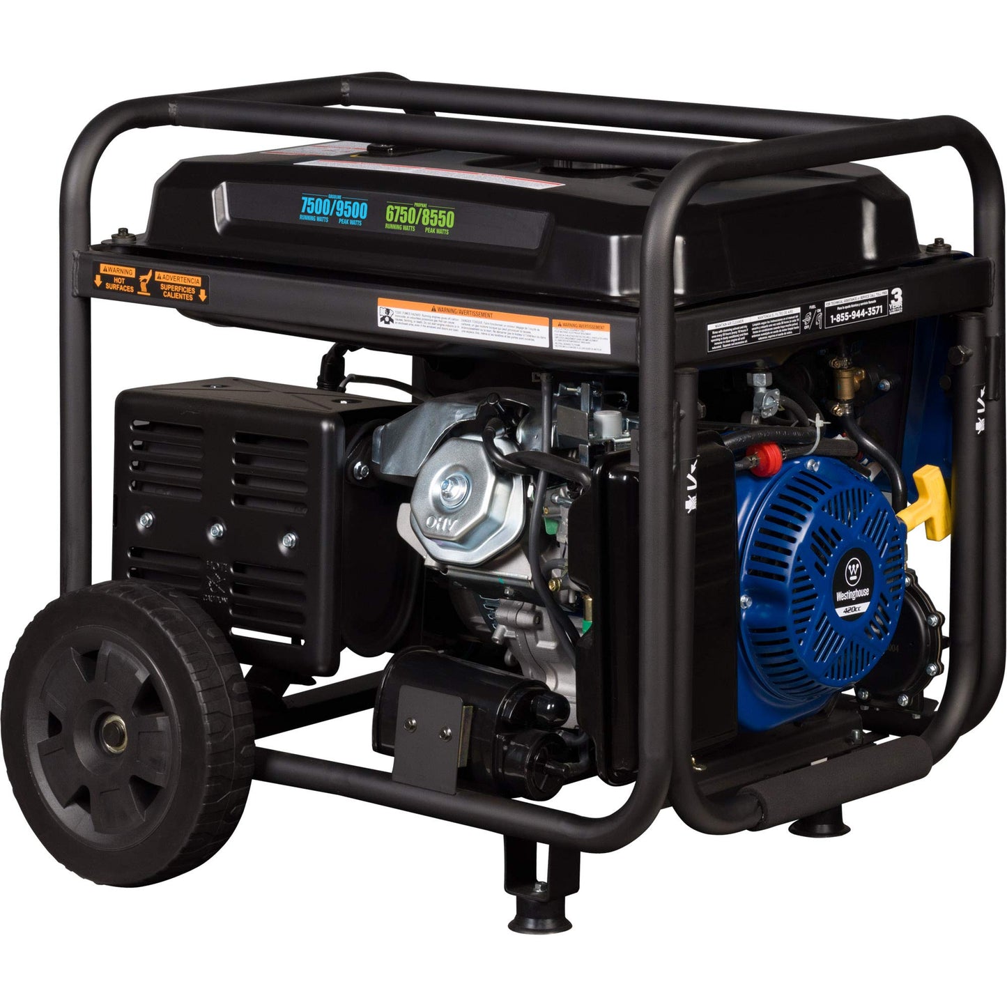 Westinghouse 9500 Peak Watt Dual Fuel Home Backup Portable Generator with Remote Electric Start - WGen7500DF