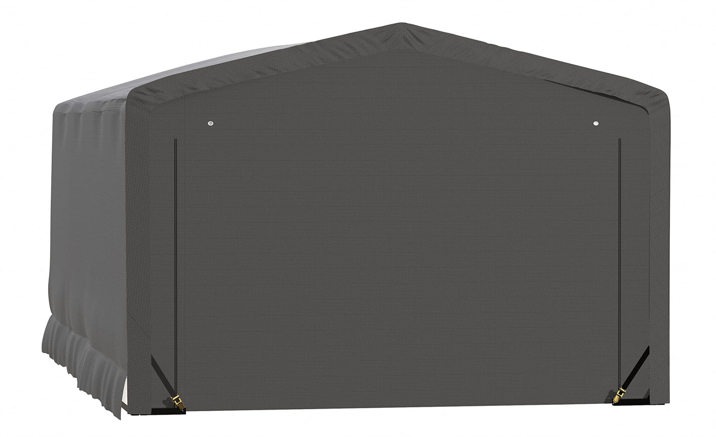 ShelterLogic ShelterTube Garage & Storage Shelter, 12' x 18' x 8' Heavy-Duty Steel Frame Wind and Snow-Load Rated Enclosure, Gray 12' x 18' x 8'