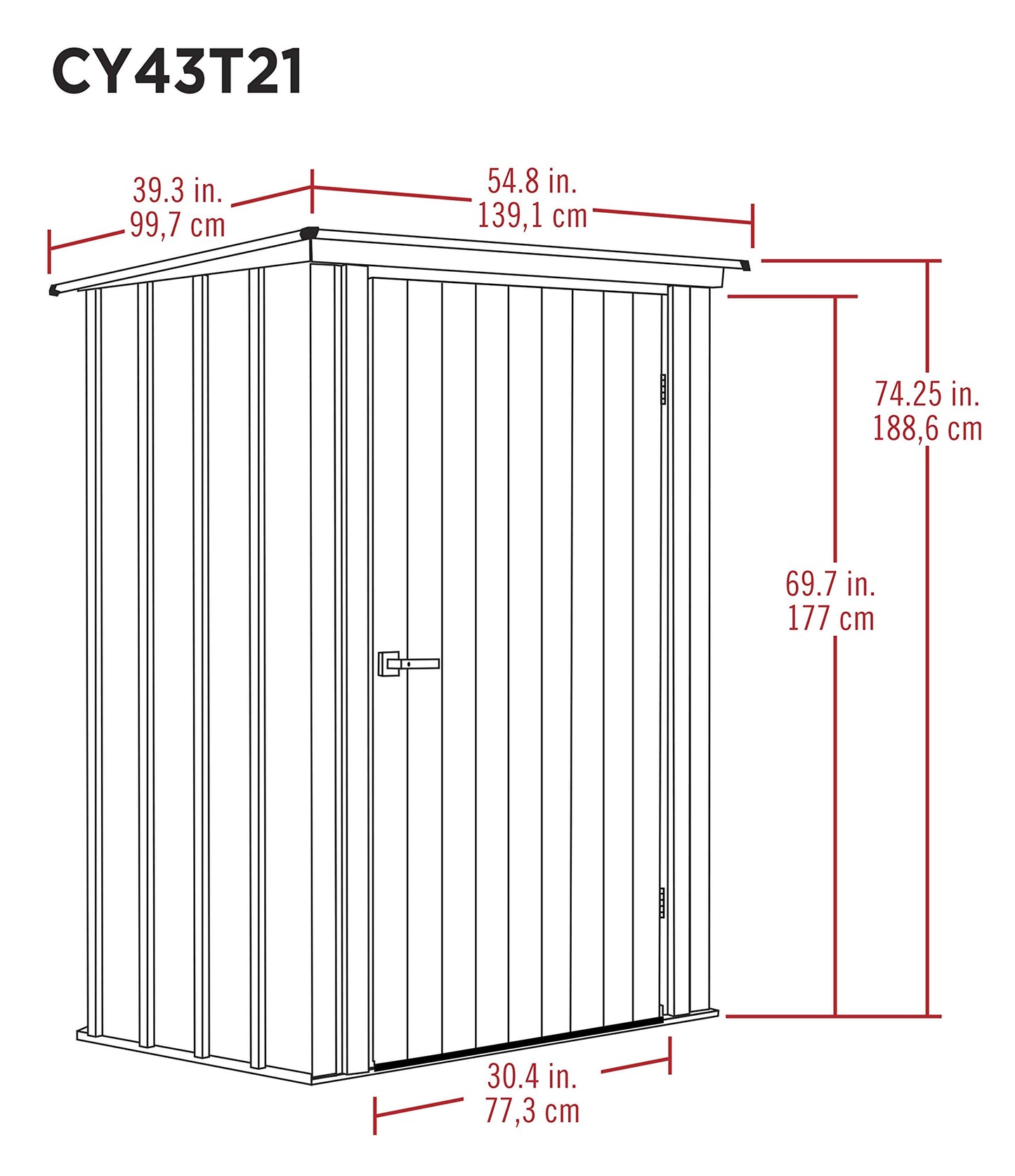 Spacemaker Kit d'extérieur compact en métal pour cour, terrasse et abri de jardin 4' x 3', bleu sarcelle et anthracite