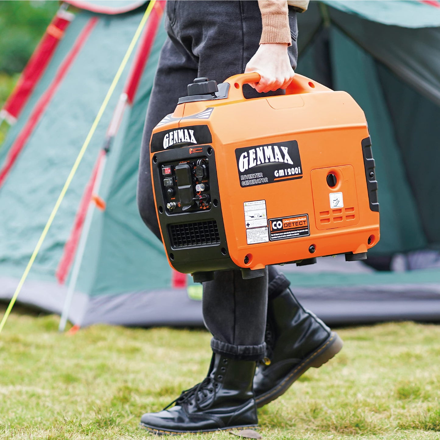 GENMAX GM1200i Portable Inverter Generator with 1200W Qltra-Quiet Gas Engine