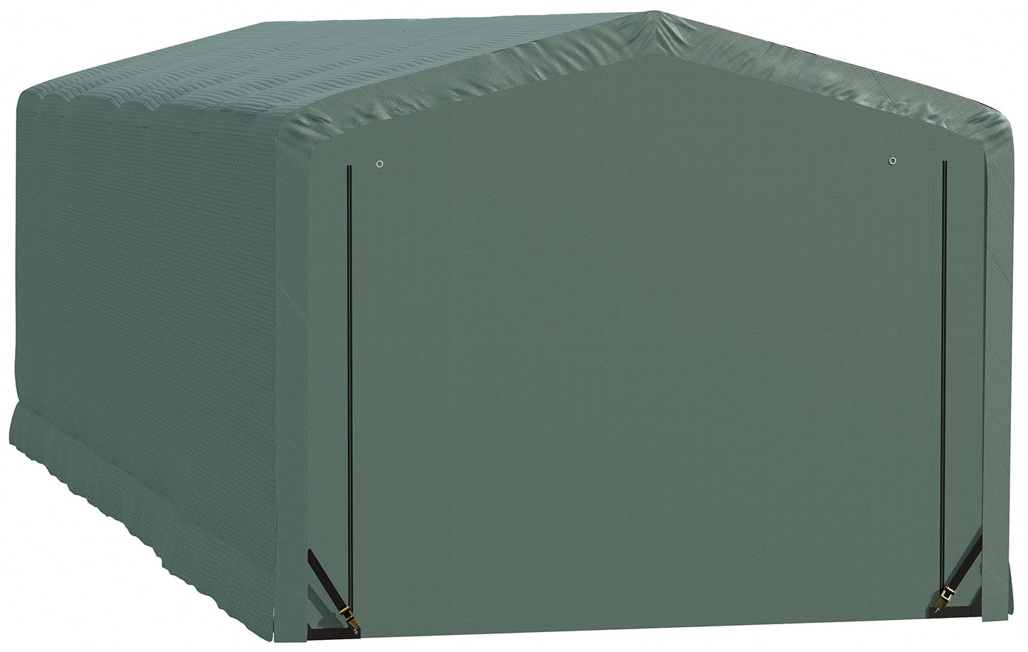 ShelterLogic ShelterTube Abri de garage et de stockage, 10' x 27' x 8', cadre en acier robuste, boîtier résistant au vent et à la neige, vert 10' x 27' x 8'