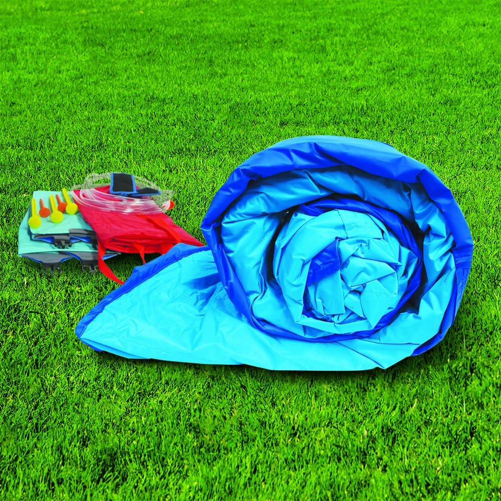 BANZAI Inflatable Water Slide & Bounce House (Combo Pack) - Huge Heavy Duty Outdoor Kids Adventure Park Pool with Sprinkler Wave and Slide Plus Large Bonus 12’x9 Bounce House - Free Blower Included