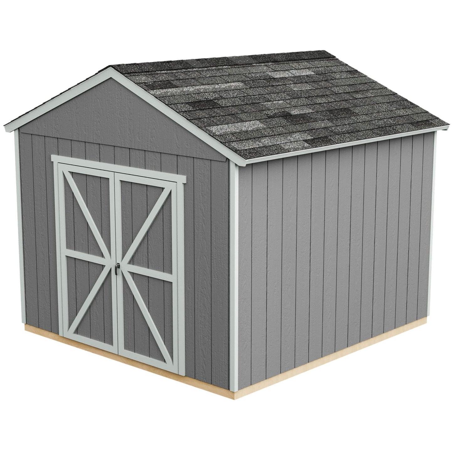 Handy Home Products Rookwood Abri de rangement en bois à faire soi-même avec sol Marron 10 x 10 cm