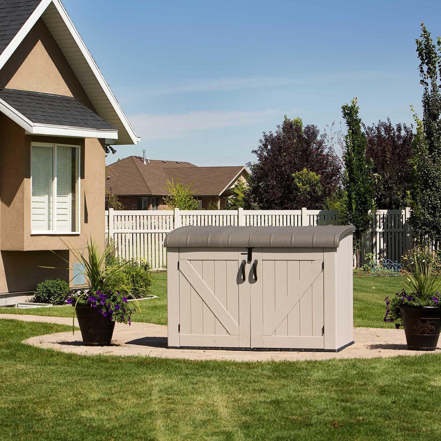 Lifetime Products 60170 Horizontal Storage Box, Tan