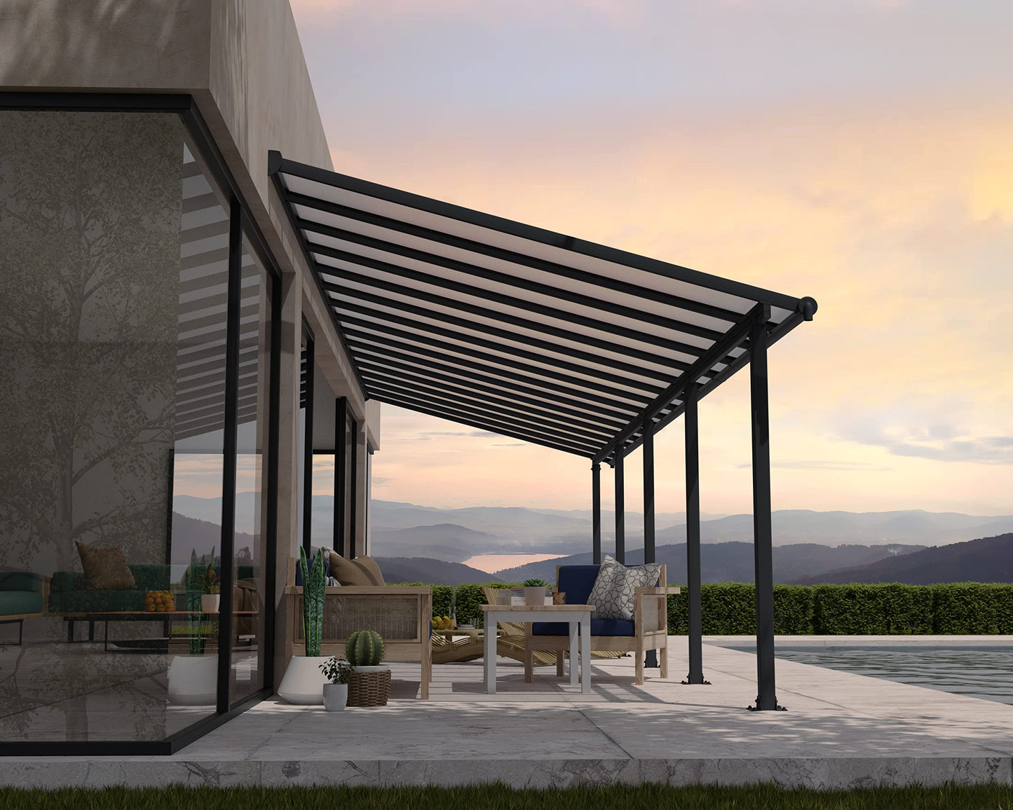 Palram - Canopia Olympia Patio Cover - 10' x 30' - Gray/Bronze 10β x 30β
