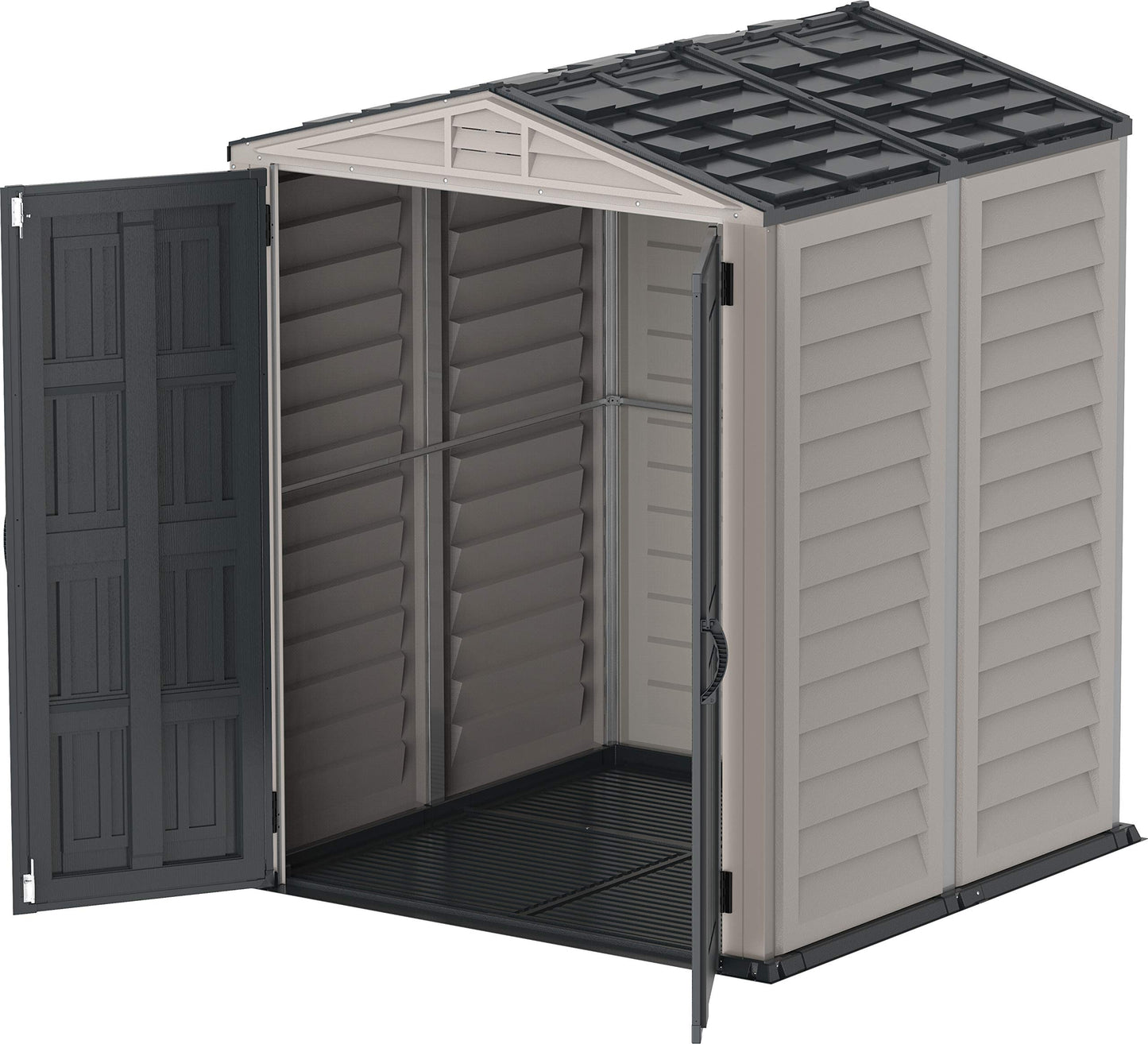 Duramax 35525 Yarmate Plus Abri de rangement extérieur en vinyle Adobe/gris