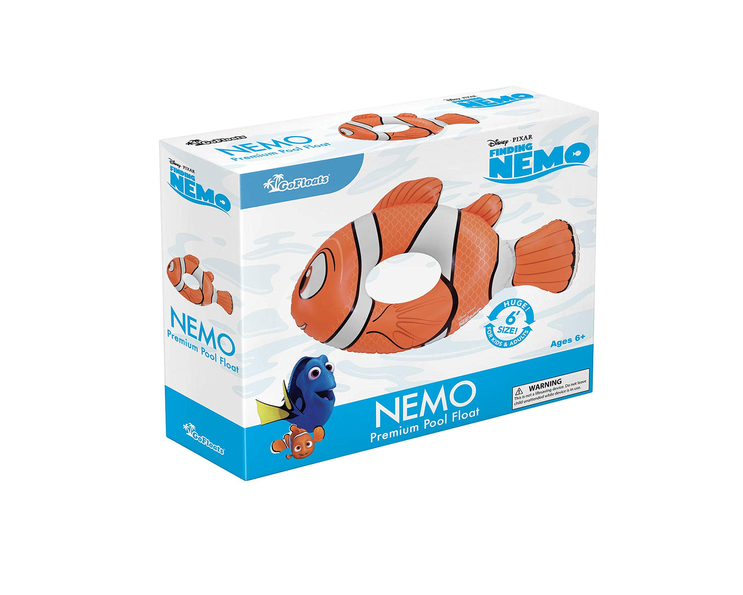 Disney Pool Float Party Tube by GoFloats - Choose Between Mickey and Friends, Monster's Inc, Finding Nemo, Lilo and Stitch, UP and Wall-E