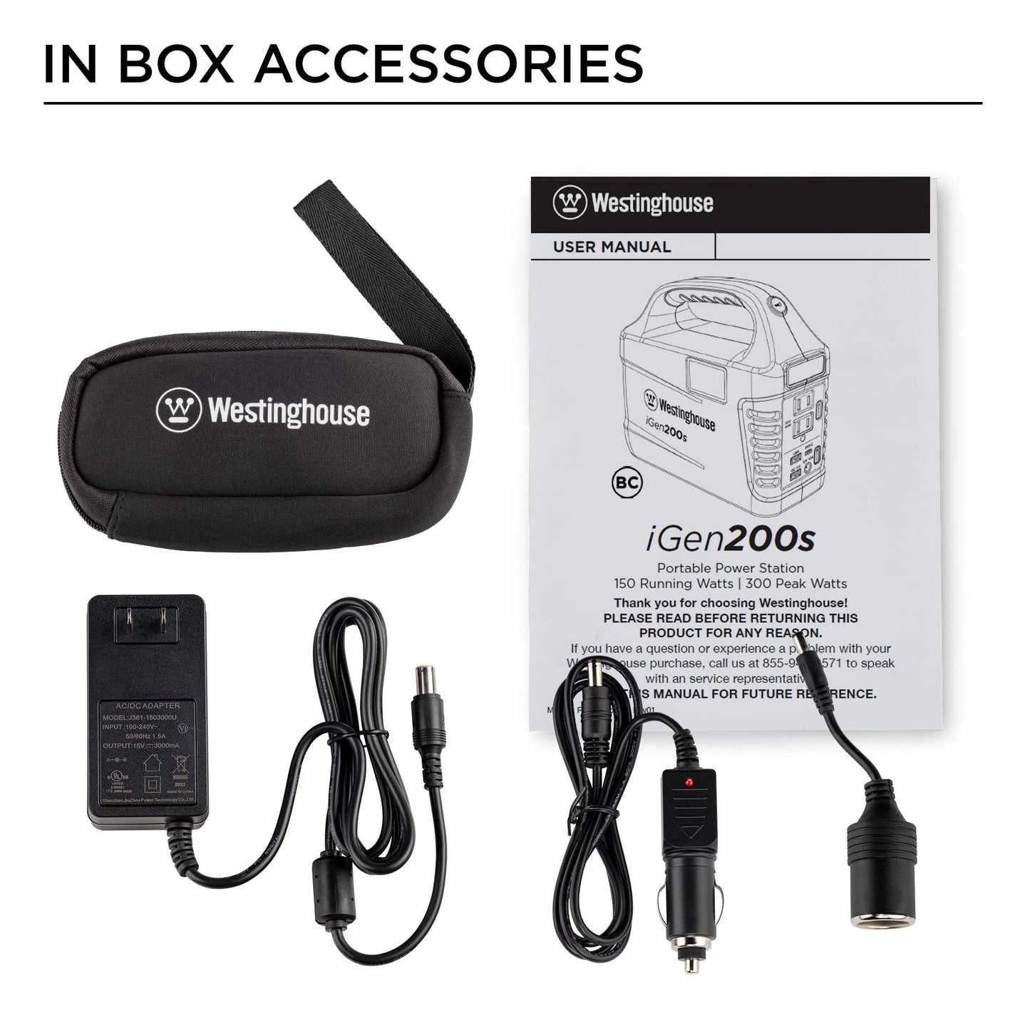 Westinghouse iGen200s 194Wh 300 Peak Watt Portable Power Station and Solar Generator