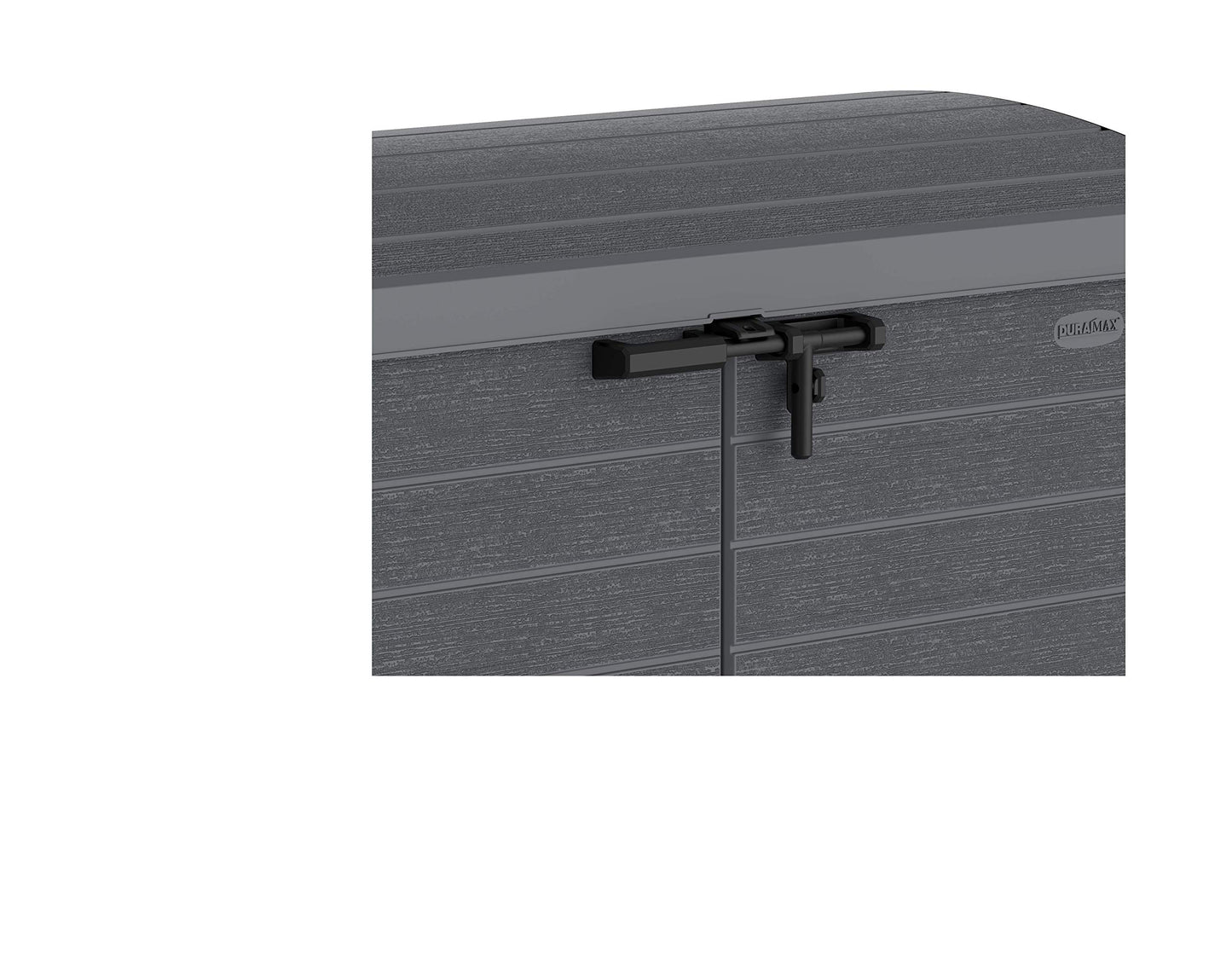 Duramax Cedargrain StoreAway 1200L Plastic Garden Storage Shed/Arc Lid - Outdoor Storage Bike Shed – Durable & Strong Construction– Ideal for Tools, Bikes, BBQs & 2X 240L Bins, 145x85x125 cm, Grey Arc Lid Gray 1200 Litre