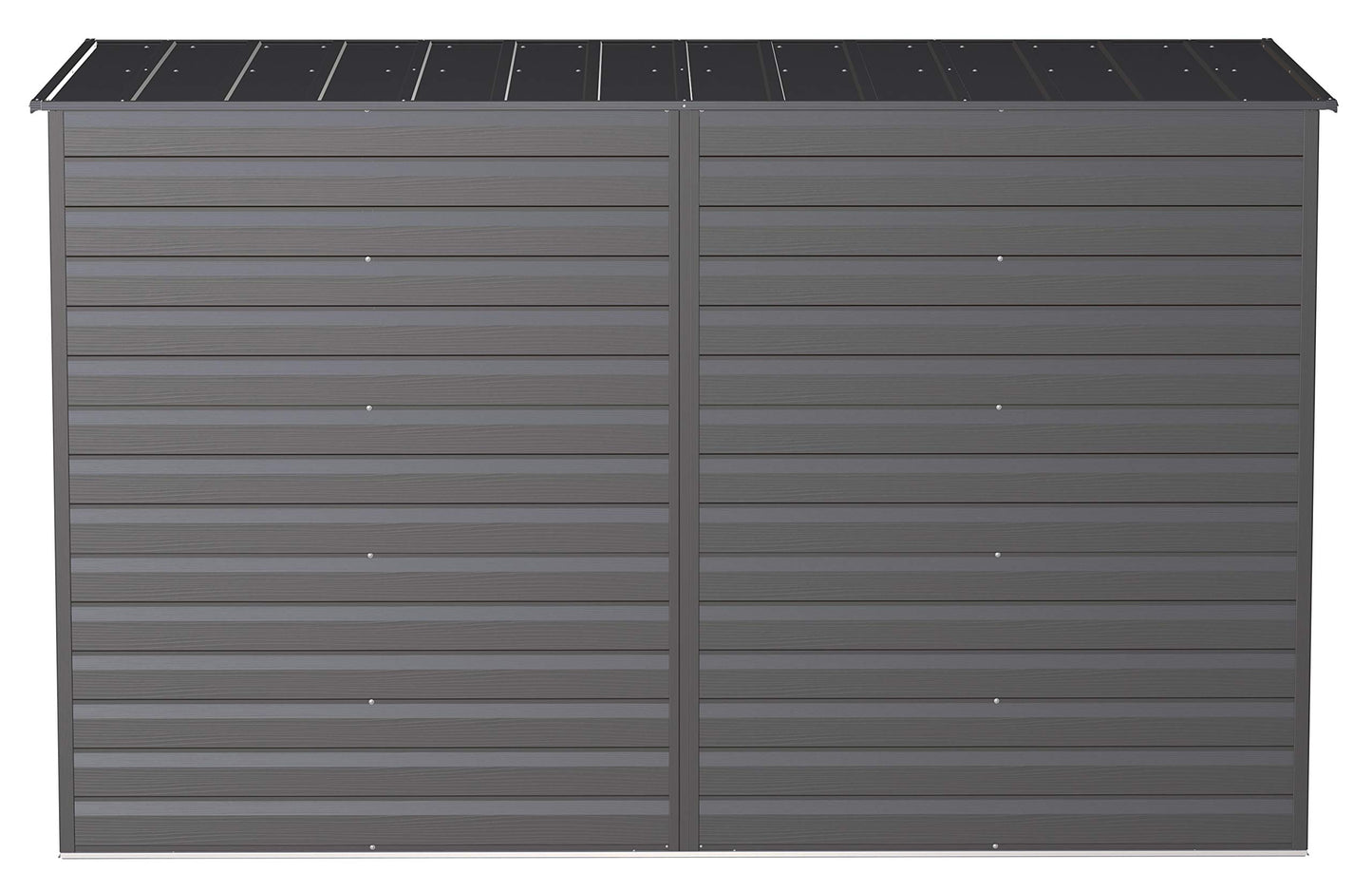 Arrow Shed Select 10' x 4' Outdoor Lockable Steel Storage Shed Building, Charcoal