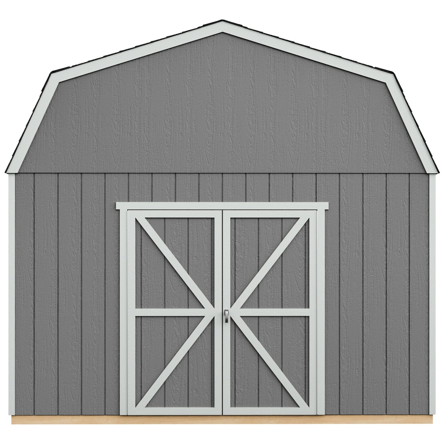 Handy Home Products Hudson Abri de rangement en bois à faire soi-même avec sol Marron 12 x 12 cm