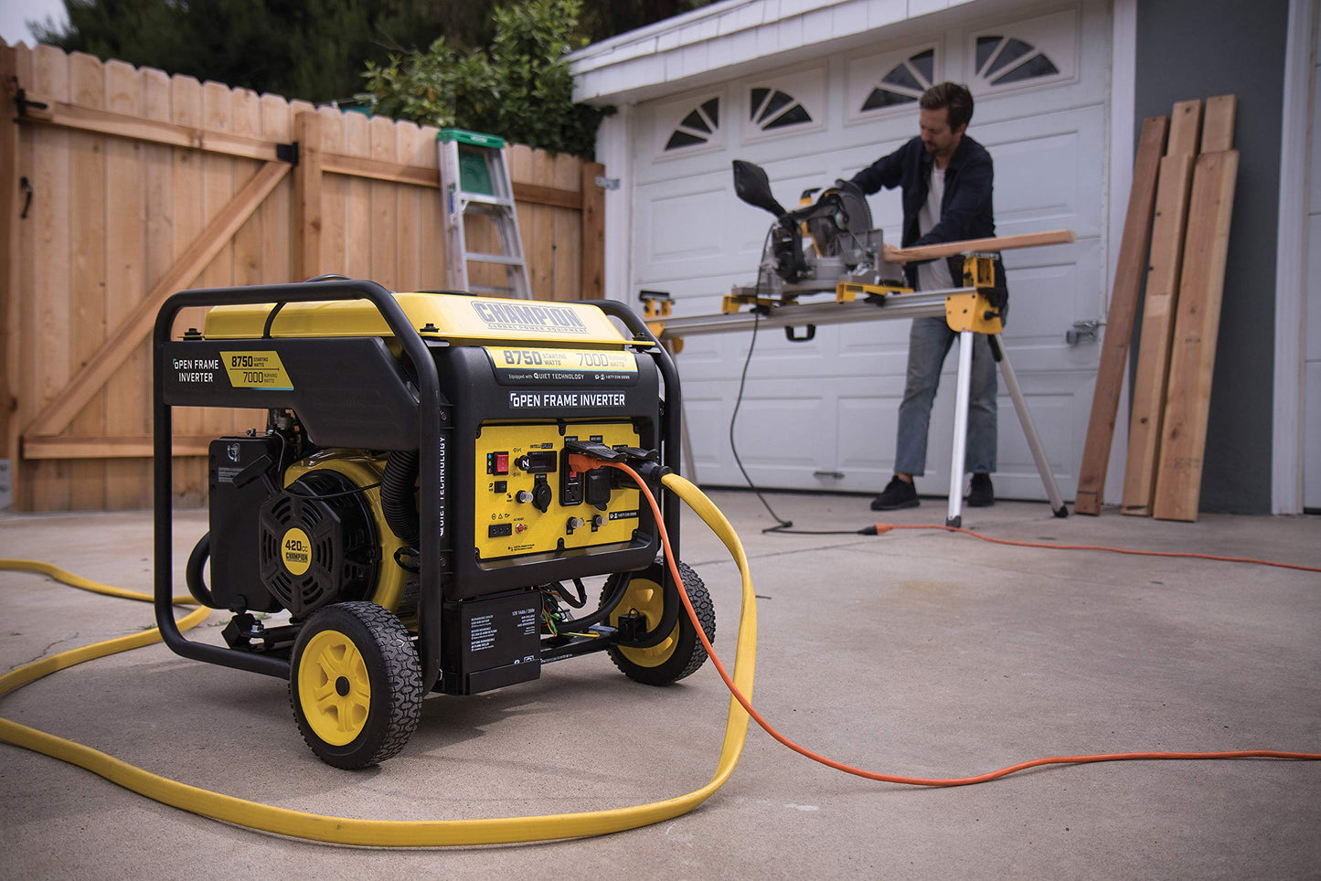 Champion Power Equipment 100520 8750-Watt DH Series Open Frame Inverter, Electric Start 8750-Watt + Gas + Electric Start
