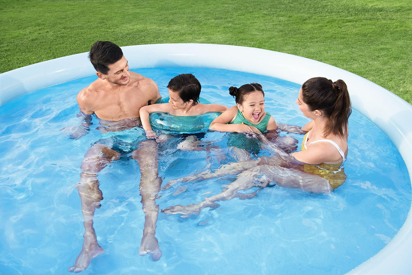 Bestway Fast Set Round Inflatable Pool, Top Ring Blow Up Pool, 10' x 26"