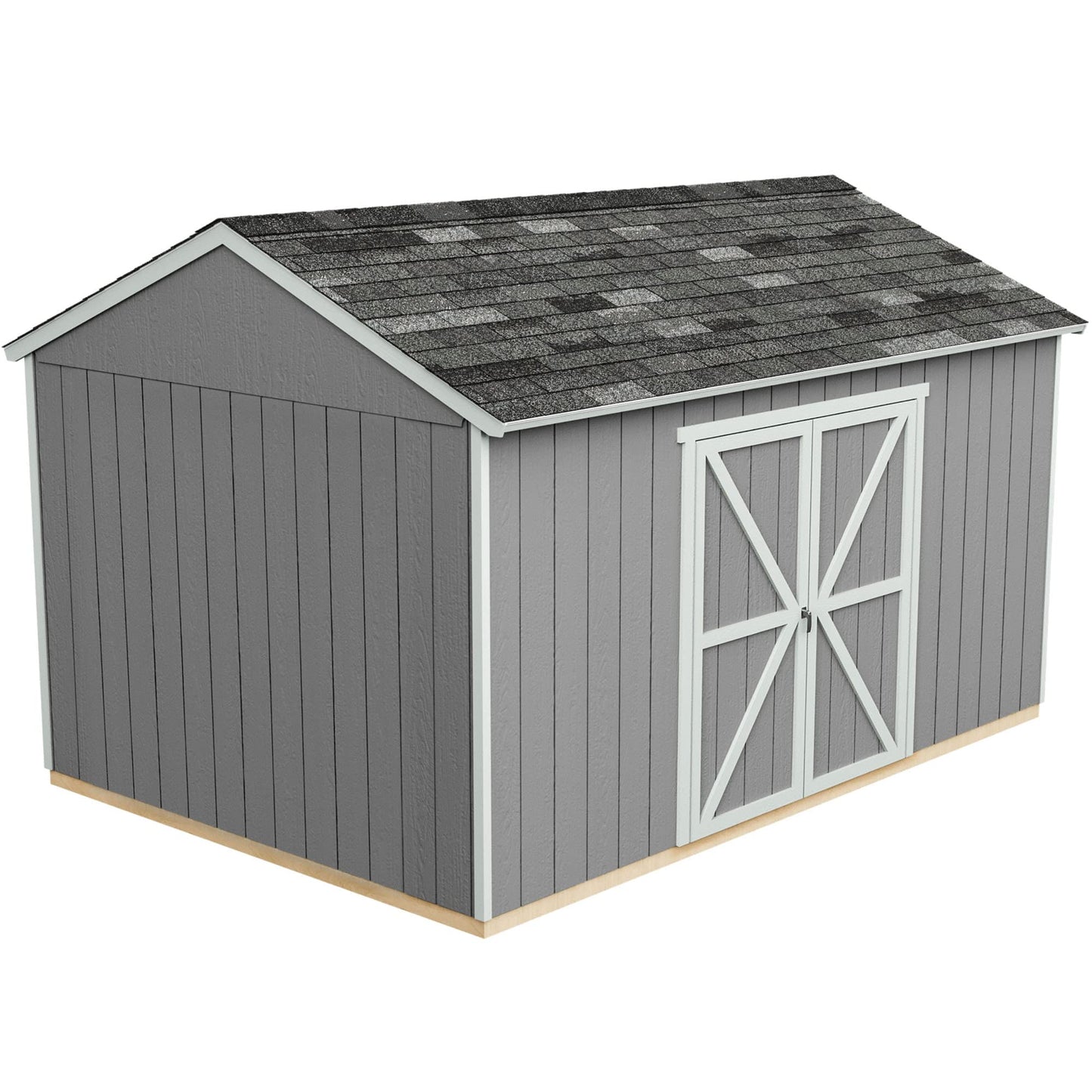 Handy Home Products Rookwood 10x14 Do-It-Yourself Wooden Storage Shed with Floor