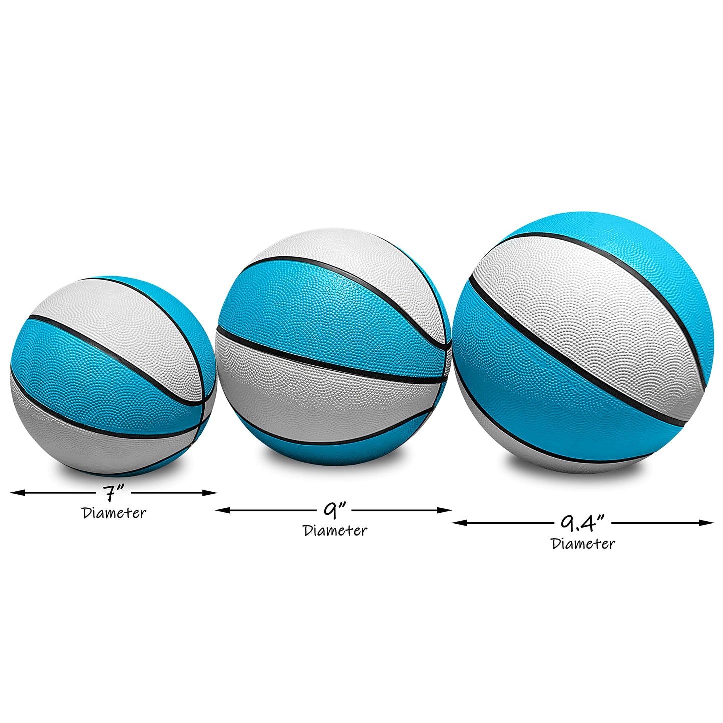 Botabee Official Size Pool Basketball | Perfect Water Basketball for Swimming Pool Basketball Hoops & Pool Games | Regulation Size 7, Waterproof Basketball (Size 7, 9.4" Diameter) 9.4" (Size 7)