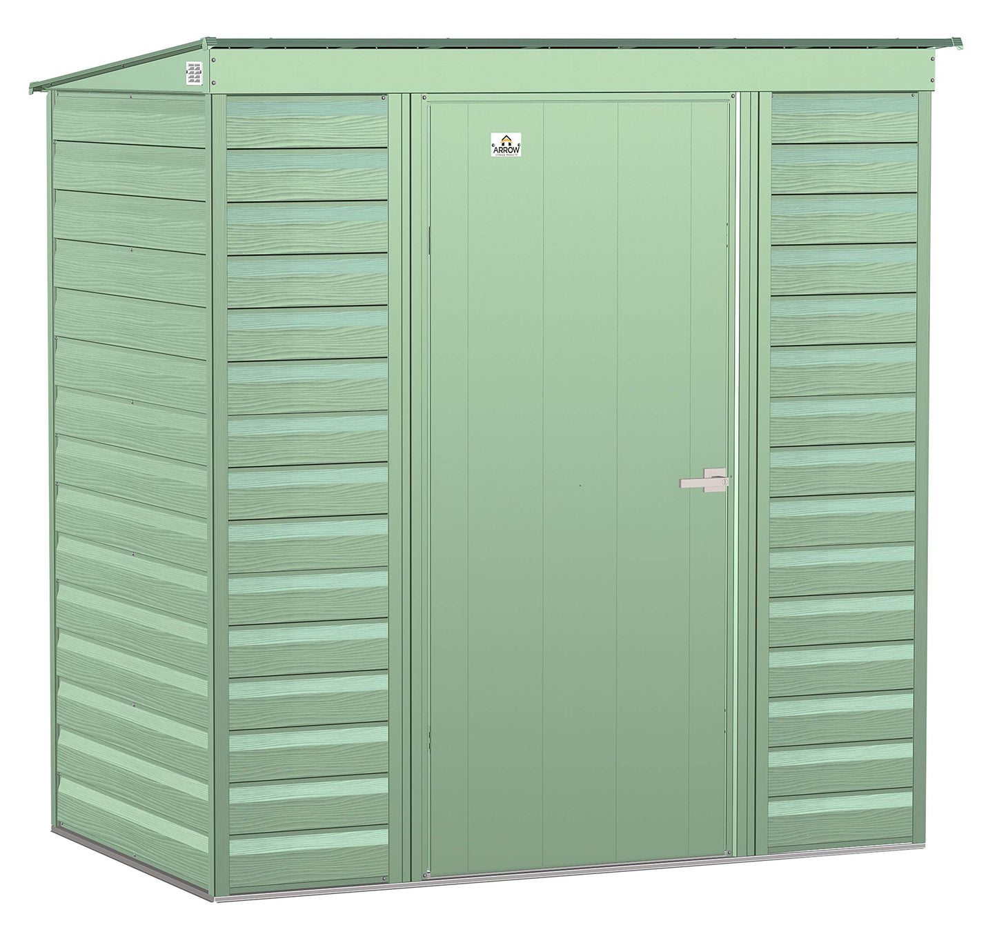 Arrow Shed Select Hangar de rangement extérieur verrouillable en acier, 6' x 4', vert sauge