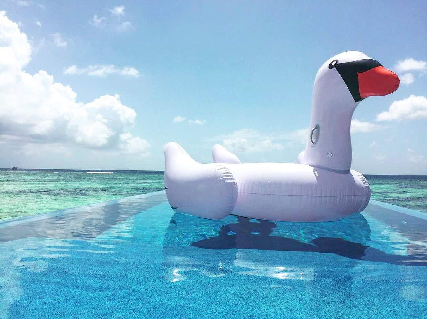 SWIMLINE Original Giant Ride On Inflatable Pool Float Lounge Series | Floaties W/Stable Legs Wings Large Rideable Blow Up Summer Beach Swimming Party Big Raft Tube Decoration Tan Toys for Kids Adults Swan Original