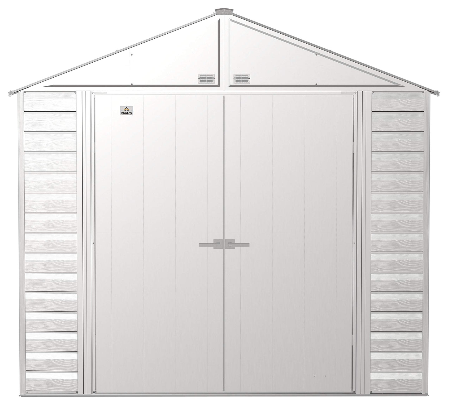 Arrow Shed Select Hangar de rangement extérieur verrouillable en acier, 8' x 8', gris flûte