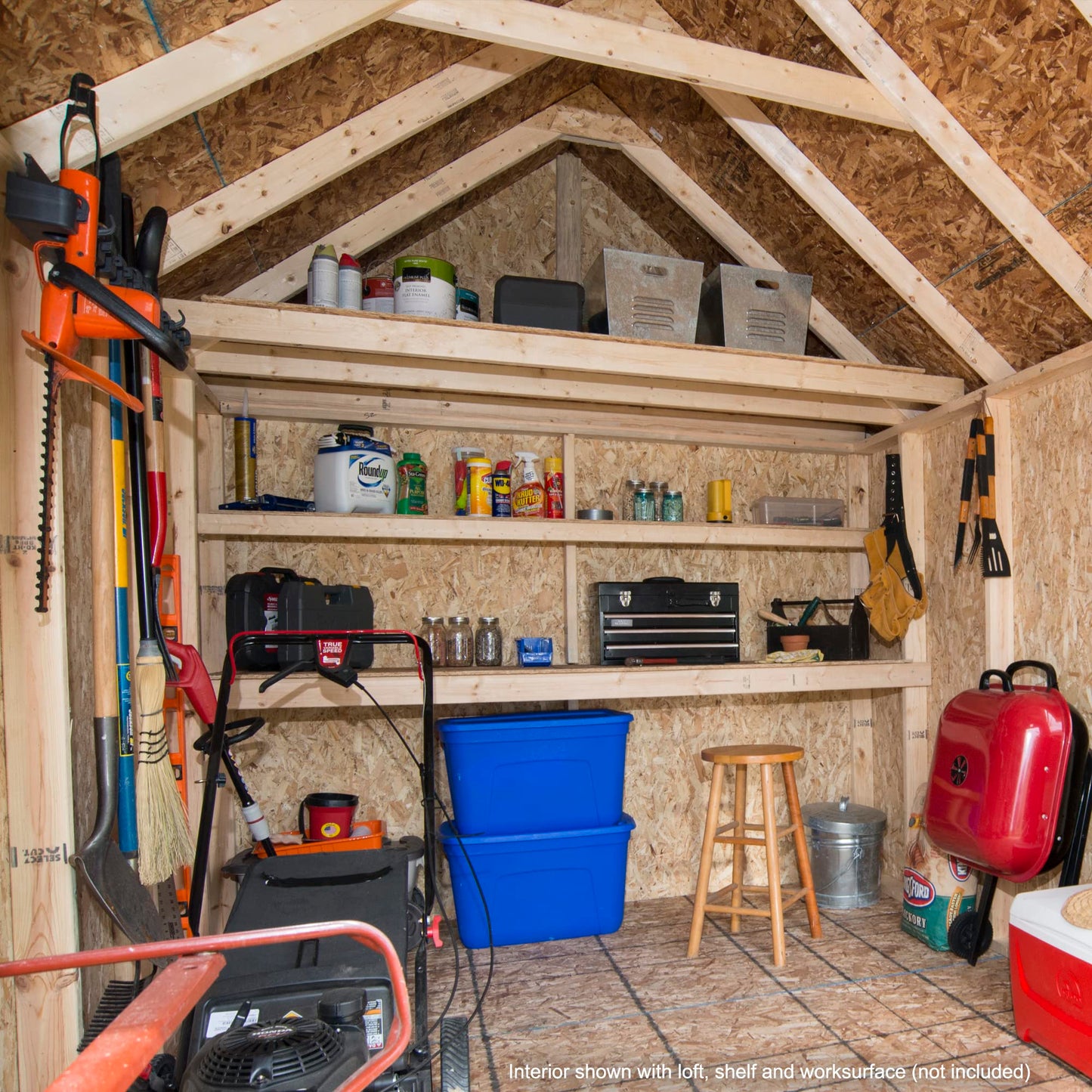 Handy Home Products Tribeca 10x12 Abri de rangement en bois à faire soi-même avec sol